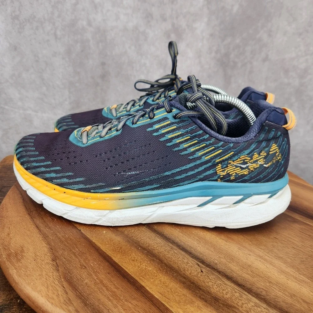 Hoka One One Clifton‎ 5 Running Shoes Mens 11.5 Blue Sneakers 1093755 BISB